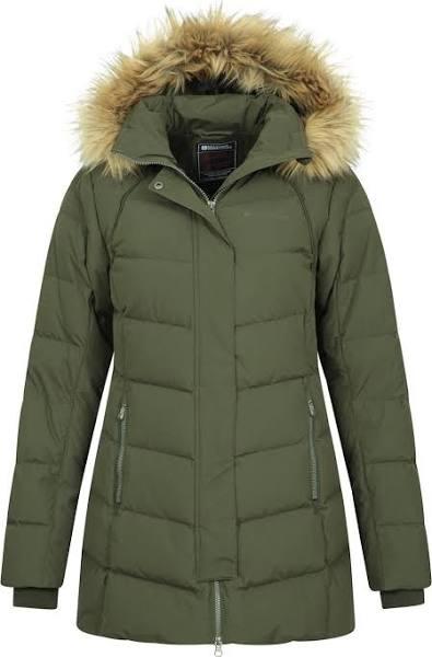 Mountain Warehouse Womens/Ladies Isla II Long Down Jacket Dark Khaki 14 UK