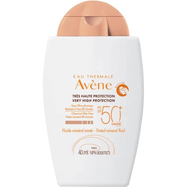 Avene Tinted Mineral Fluid SPF 50 by Avene For Unisex - 1.3 oz Sunscreen, 40 ml