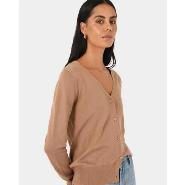 Forcast Women's Nicolette V-Neck Knit Cardigan - Camel - XS - AfterPay & zipPay Available