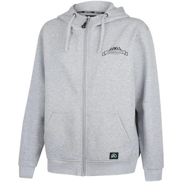 Ridgeline Impact Recycled Fleece Mens Zip Hoodie Grey Grey Marle XS