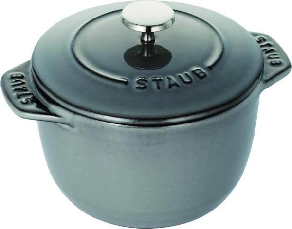 Staub 40509-702 La Cocotte De Gohan Gray, S, 4.7 Inches (12 cm), Rice Pot, Rice Cooker, 1 Cup, Cast Iron, Enameled Pot, Rice Cooker, Japanese