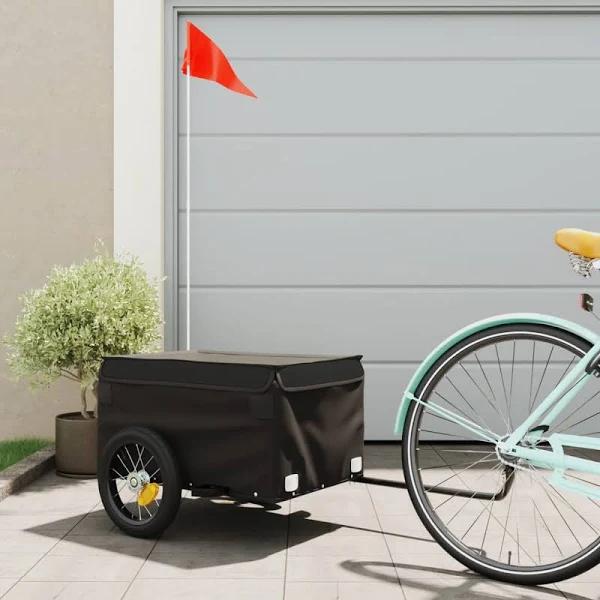 Bike Cargo Trailer Black 30 kg Iron