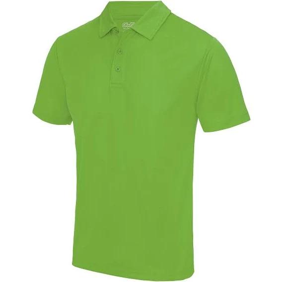 Just Cool Mens Plain Sports Polo Shirt Lime Green Sport Polo