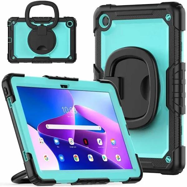 Tablet Case for Lenovo Tab M10 Plus 10.6 3rd Gen 2022 Rotate Kickstand Shockproof Case for Lenovo