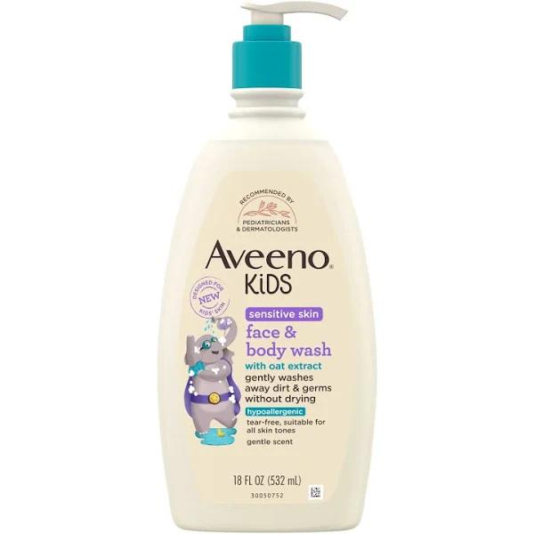 Aveeno, Kids, Face & Body Wash with Oat Extract, 18 fl oz (532 ml)