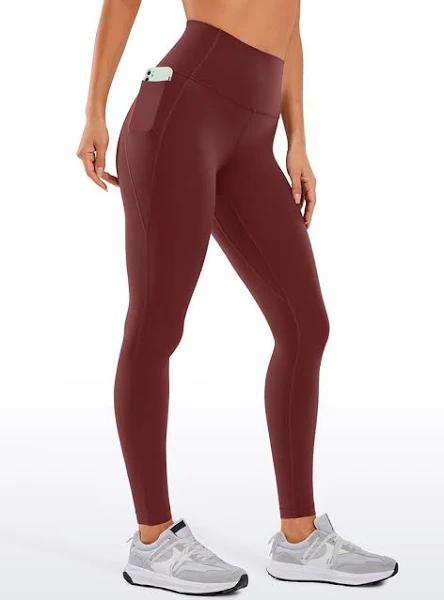 CRZ Yoga Womens Butterluxe Pockets Workout Leggings 28" Noctilucence Red / S