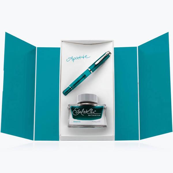 Pelikan Classic M205 Apatite Fountain Pen Set Extra Fine Nib 2pce