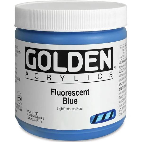 Golden : Heavy Body Acrylic Paint : 473ml : Blue *Fluorescent*