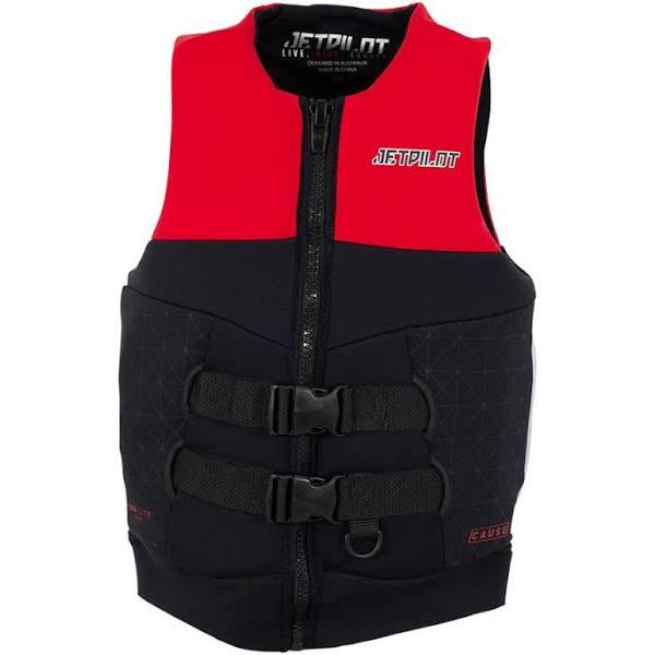 Jetpilot Cause Mens S-Grip Neo Vest - Red Level 50 - 2022