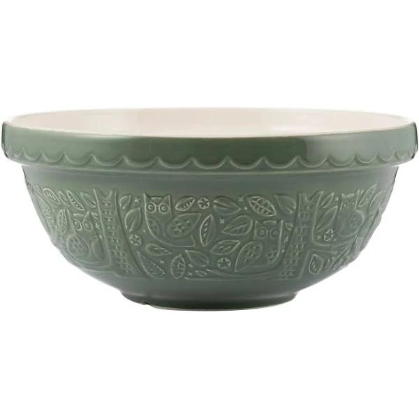 Mason Cash Green in The Forest Owl Mixing Bowl - 26cm