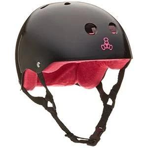 Triple 8 Brainsaver Sweatsaver Helmet Black Pink Gloss