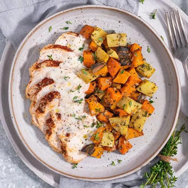 Youfoodz Honey Mustard Chicken With Garlic Veg