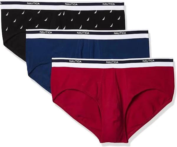 Nautica Men's Classic Underwear Cotton Stretch brief-Multi Pack