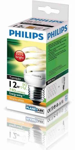 Philips Tornado Globe CFL 12W ES Warm White