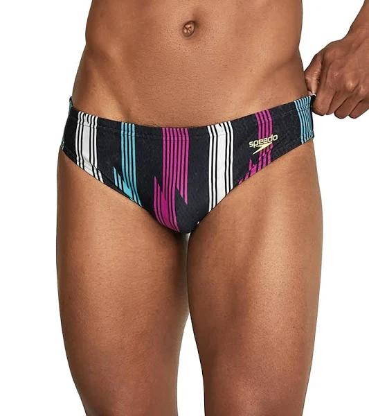 Speedo Men's Printed Brief Swimsuit - Porcelain 32 - Swimoutlet.com