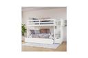 Flavia Timber Bunk Bed with Storage Staircase - White