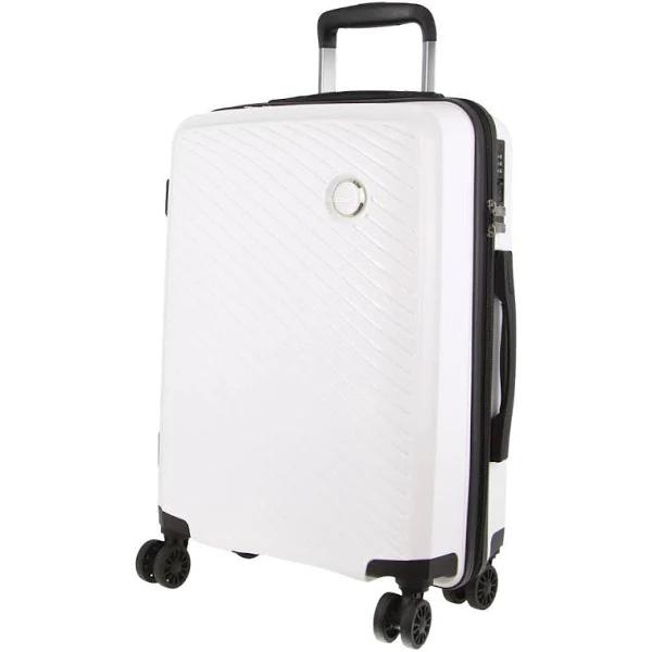 Milleni Hardshell Cabin Luggage Bag Travel Carry On Suitcase 54cm (39L) - White - AfterPay & zipPay Available