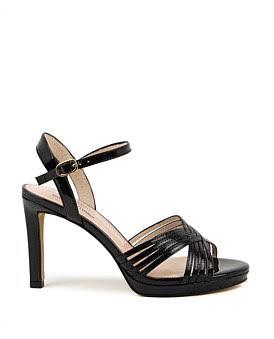 David Jones Edward Meller Sona90 Cross Strap Platform Sandal in Blapat, Size 35 EU