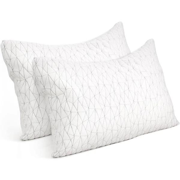 Rayon King Memory Foam Bed Pillow - Set of 2