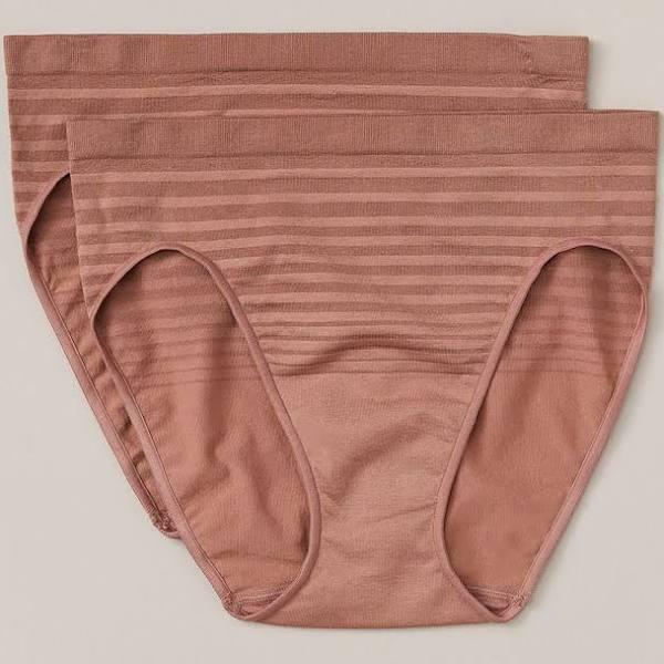 Target Woman 2 Pack Seamfree High Cut Briefs; Style LHC29837 | Brown | Size 20