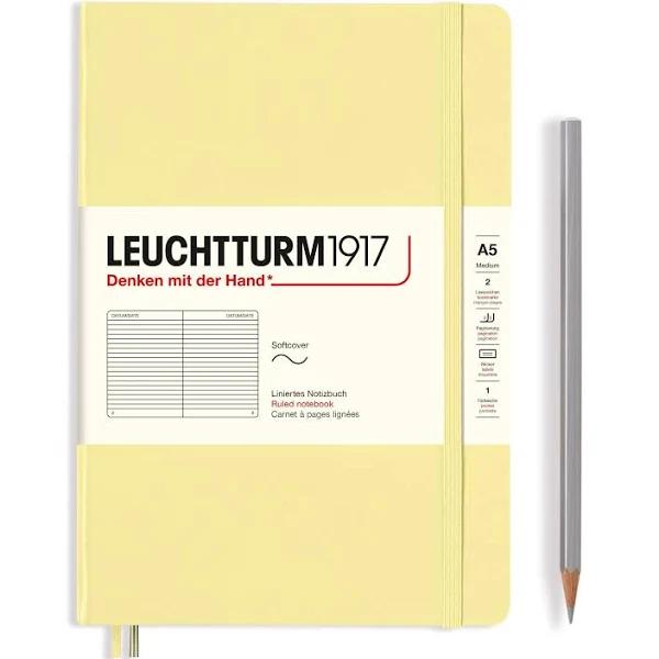 Leuchtturm1917 - Notebook - Softcover - A5 - Vanilla, Ruled