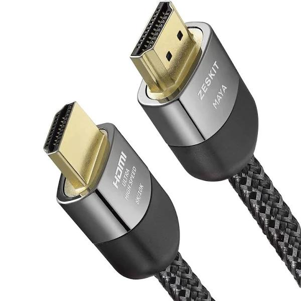 Zeskit Maya 8K 48Gbps Certified Ultra High Speed HDMI Cable 5ft, 4K120 8K60 144Hz eARC HDR HDCP 2.2 2.3 Compatible with Dolby Vision Apple TV 4K