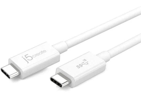 J5create JUCX01 USB-C 3.1 to USB-C 70cm Coaxial Cable