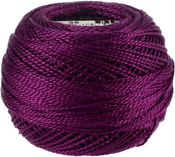 DMC Pearl Cotton Ball Size 8 87yd Very Dark Fuchsia