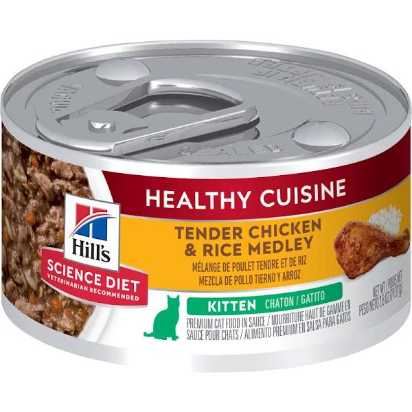 Hill's Science Diet Healthy Cuisine Kitten Chicken & Rice Medley Wet Cat Food 79g