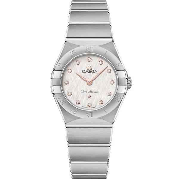 Omega Constellation Manhattan Quartz 25 mm Quartz Silver Dial Steel Ladies Watch 131.10.25.60.52.001