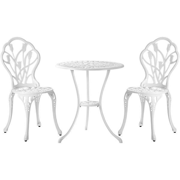 Livsip 3 Piece Outdoor Furniture Setting Chairs Table Bistro Patio Dining Set