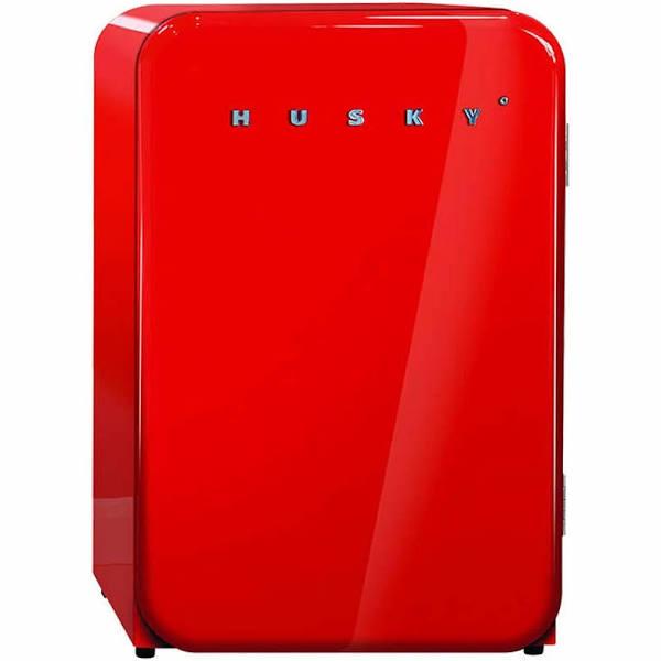 Husky 112L Retro Style Bar Fridge in Red (HUS-RETRO112RED.1)