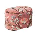 Freya Embroidered Ottoman Rose Pink Velvet | Rose Pink | Upholstery | Early Settler Furniture