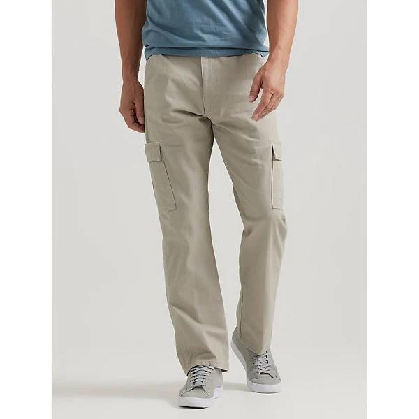 Wrangler Men's Authentics Classic Cargo Twill Pant, Khaki Dust, 38x34