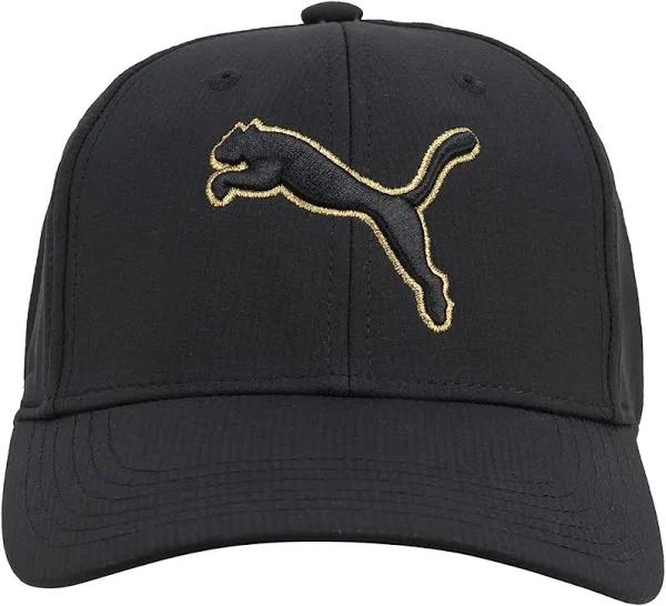 Puma Black & Gold Evercat Dillon 2.0 Stretch Fit Baseball Cap S/M