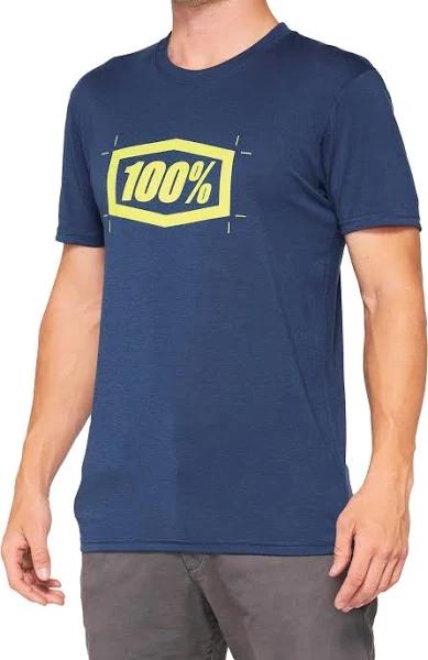 100% Cropped Tech Tee Navy 2021