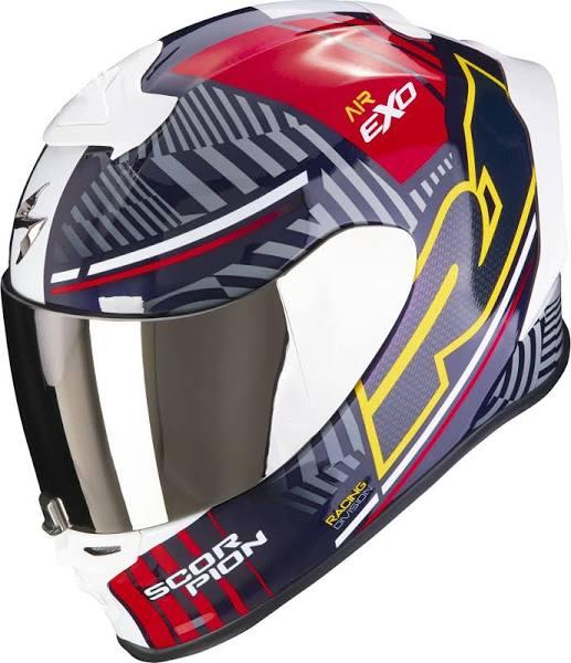 Scorpion Exo R1 Evo Air Victory Helmet Red/Blue/Yellow L