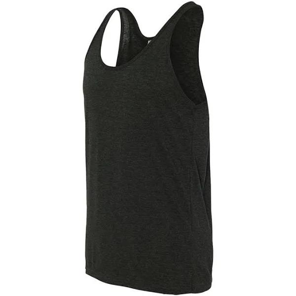 Canvas Adults Unisex Jersey Sleeveless Tank Top Charcoal Black Triblend XS