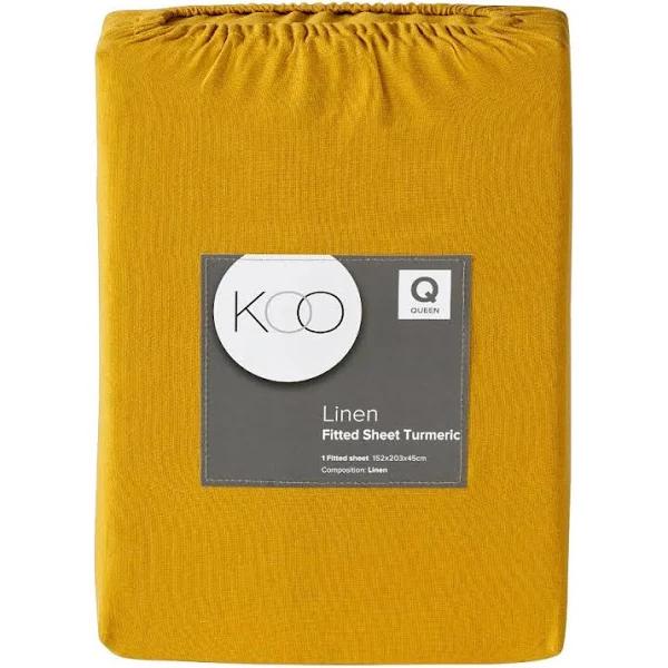 KOO Washed Linen Fitted Sheet