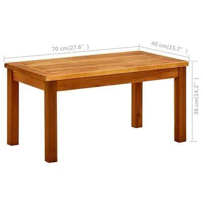 vidaXL Garden Coffee Table 70x40x36 cm Solid Acacia Wood