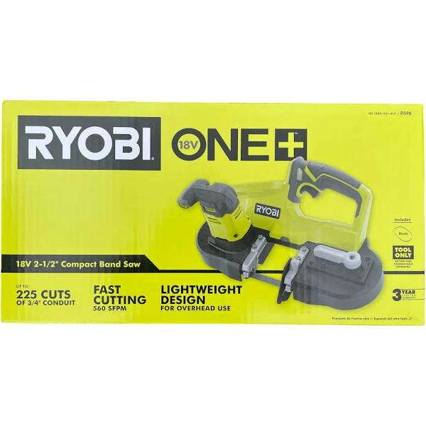 Ryobi 18-Volt One+ Cordless 2.5 in. Portable Band Saw (Tool Only) P590, (Bulk Packaged, Non-Retail Packaging)