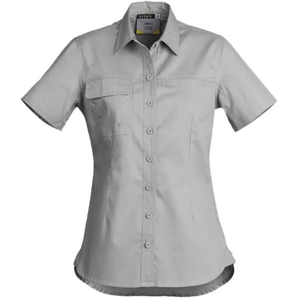 Syzmik ZWL120 Womens Lightweight Tradie Short Sleeve Shirt Grey / 16