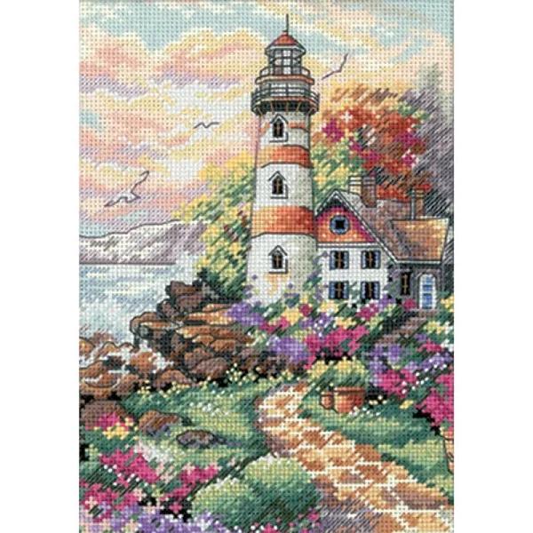 Dimensions Gold Petite Beacon at Daybreak Counted Cross Stitch Kit-5"X7" 18 Count