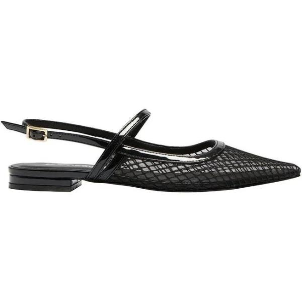 Ravella Kelsey Flat Shoes in Black Patent/Mesh Black 5