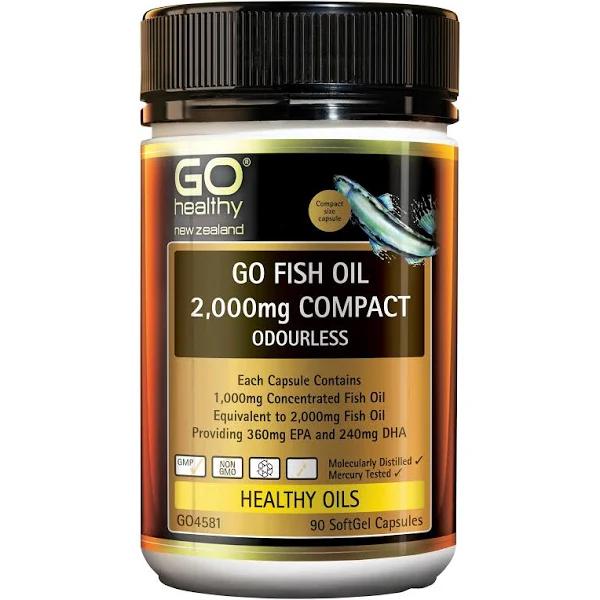 Go Healthy GO Fish Oil 2000mg Compact 90 Capsules