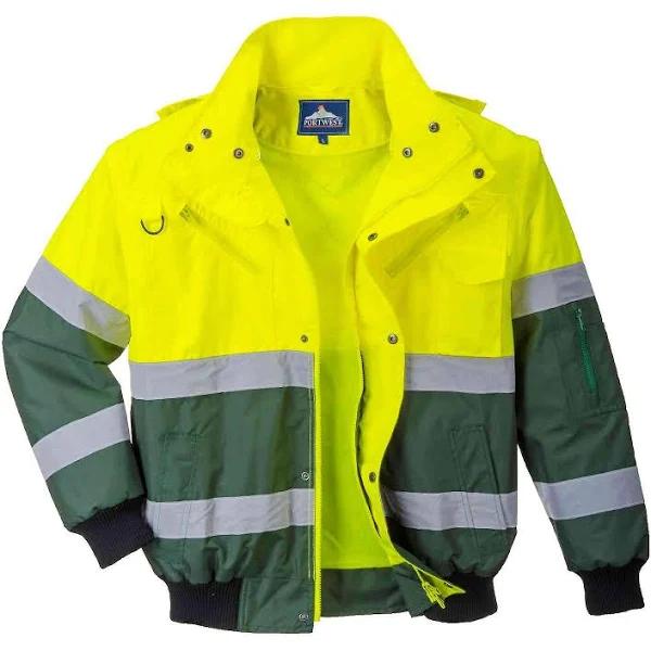 Portwest c565 x hi vis bomber jacket Yellow/green L (42-44)