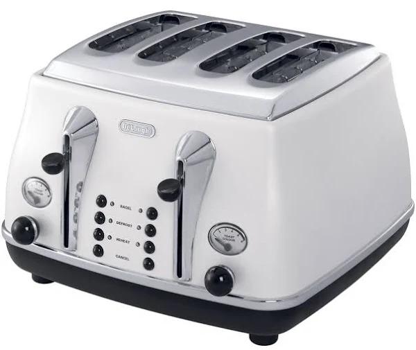 Delonghi Icona 4 Slice Toaster (White)