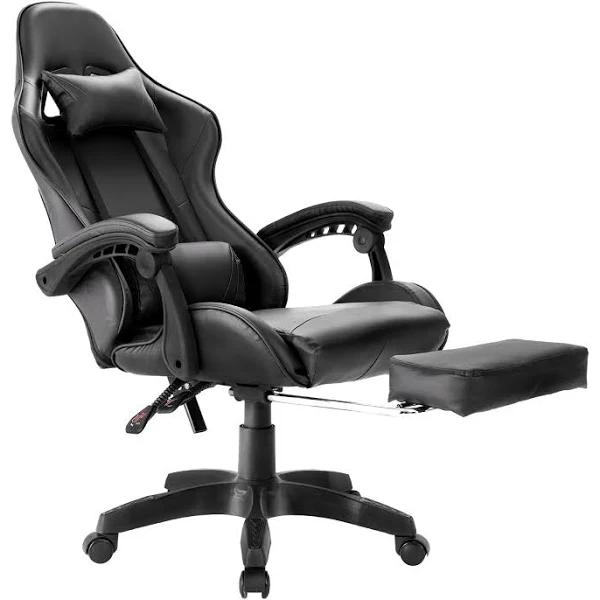 Advwin Ergonomic Gaming Chair Racing Office Chair Black