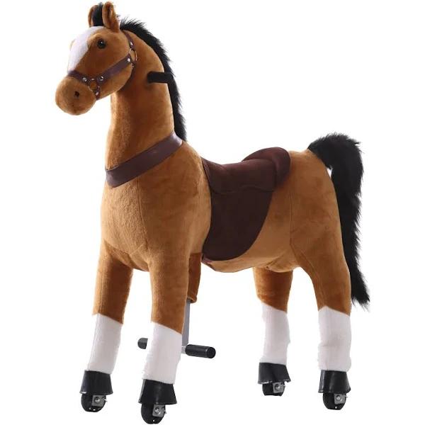 Light Brown Ride On Horse Animal Toy For Kids - Small