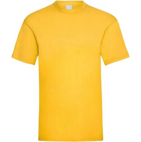 Universal Textiles Mens Value Short Sleeve Casual T-Shirt Gold x Large